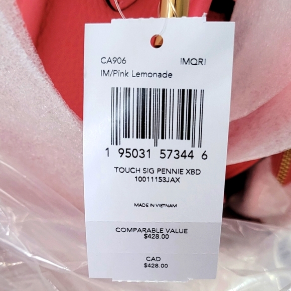 Coach Pennie Crossbody with Coin Case & Signature Canvas Detail Pink Lem… - Picture 7 of 8
